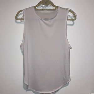 Fabletics Sz S Sheer back, white tank top